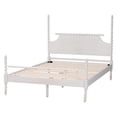thumbnail image 3 of Baxton Studio Caliana Bobbin Four-Poster Platform Bed White Queen, 3 of 9