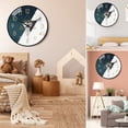 thumbnail image 4 of Reloj de pared, 30 cm Relojes de pared redondos de cuarzo silencioso moderno, Reloj de pared decorativo de calidad para sala de estar Dormitorio Cocina Hogar Oficina Escuela (Negro) esquí esquí Gafas de esquí, 4 of 5