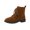 Brown, variant on KEGIRLOM Women's Fashionable Casual Winter Versatile Short Boots Solid Color Round Toe Front Lace-Up Thick Heel Low Heel Ankle Boots Brown 7
