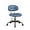 Navy Blue, variant on Vanity Chair with Back, Small Armless Cute Office Chair with Wheels and Lumbar Support, Comfy PU Leather Desk Computer Chairs with Adjustable Height, 360°Swivel for Home Bedroom Office, Gray