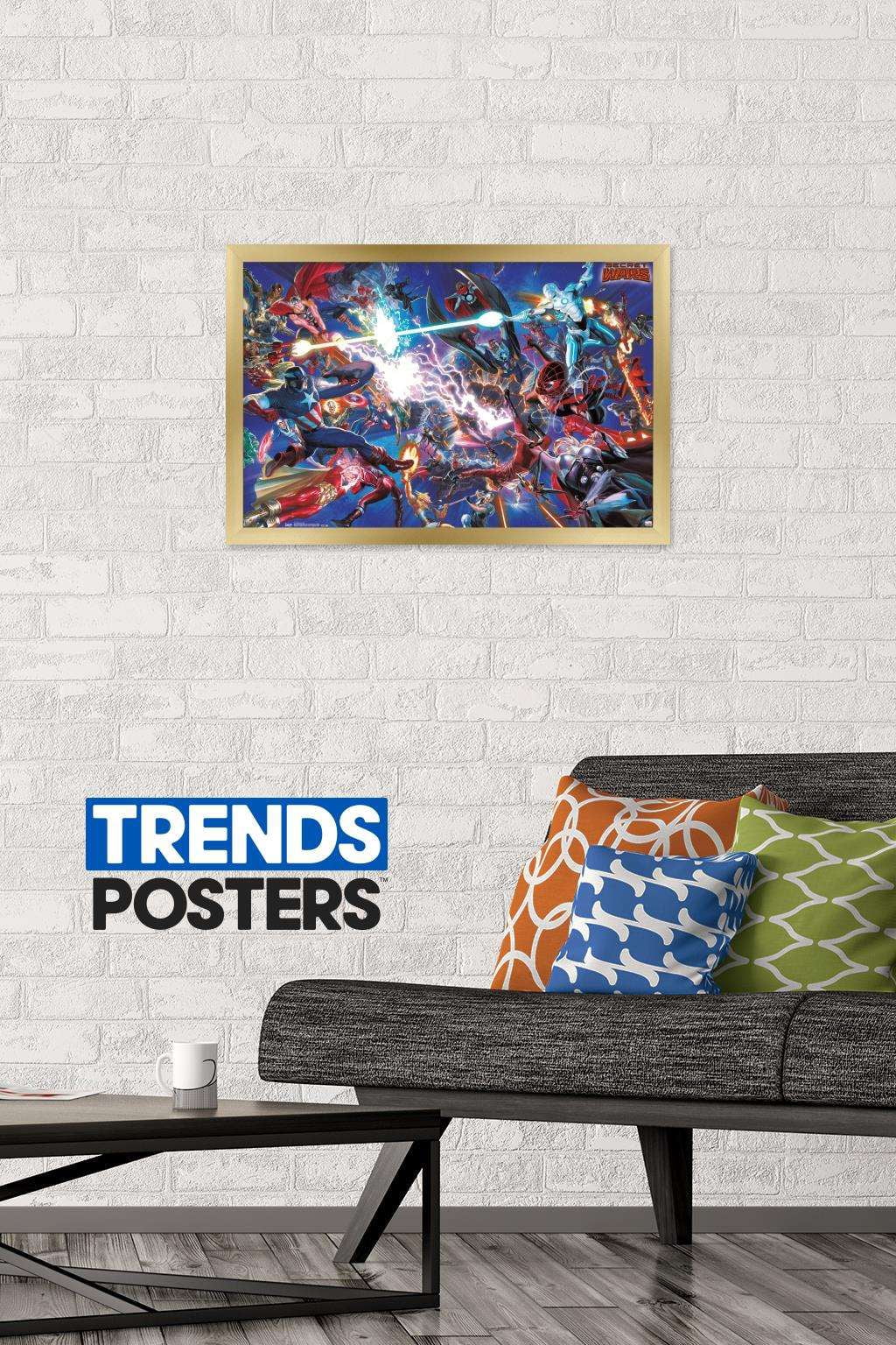 Marvel Comics - Secrets Wars - Battle Wall Poster, 14.725" x 22.375", Framed