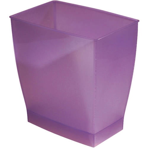 InterDesign Spa Mono Rectangle Wastebasket, Chianti Purple