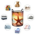 thumbnail image 3 of Lsque Starfish Sunset Sea Beach pattern Laundry Hamper Basket, Tall Woven Rope Hamper Basket for Clothes, Lightweight Storage Basket, Collapsible Waterproof-Small, 3 of 8