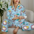 thumbnail image 6 of Picia Gnome Pool Party Pattern Women’s Long-Sleeve Sleepwear Set - Soft 2-Piece Loungewear with Pockets, Comfy PJs for Relaxing Nights-Small, 6 of 7