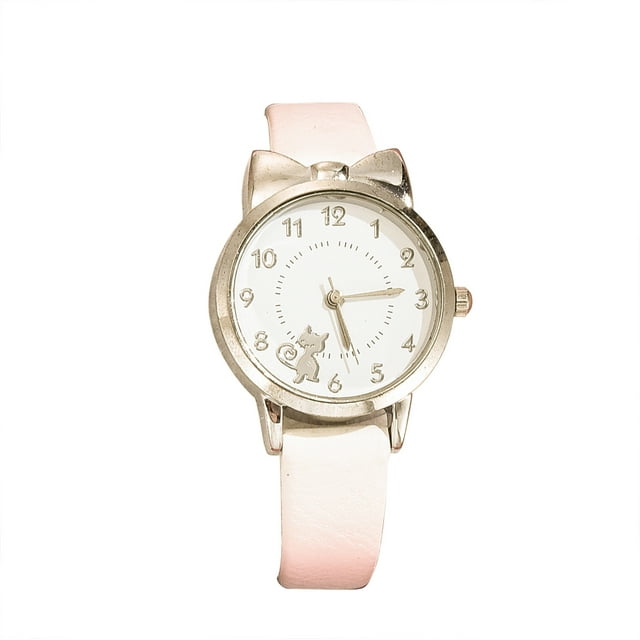 Montre à Quartz Tendance pour Femmes, Design Coréen, Mode Décontractée, Chat, Blanc