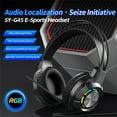 thumbnail image 3 of Wired Gaming Headset With LED Light Noise Canceling Microphone Compatible For PS4 PS5 Laptops IPad Computer, 3 of 9