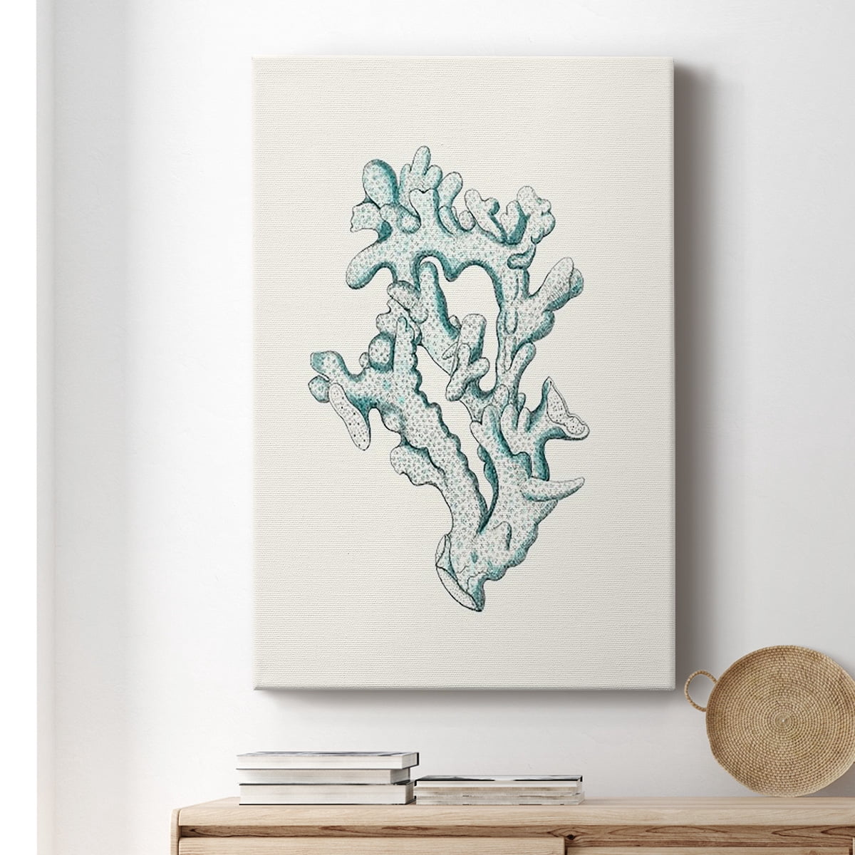 Antique Coastal Coral IV Premium Gallery Wrapped Canvas - Ready to Hang