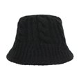 thumbnail image 1 of Fisherman Hat Breathable Twist Braid Solid Color Sun Protection Plush Bucket Cap for Winter, 1 of 10