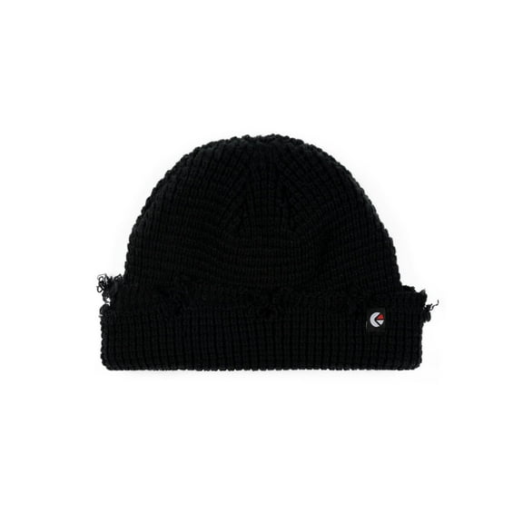 Black | Raw Edge Beanie