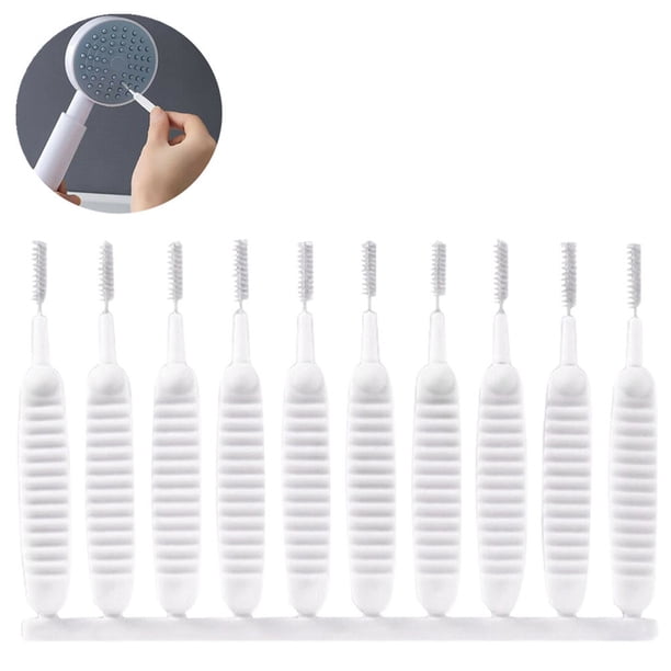 Cepillo De Limpieza De Boquilla De Ducha Antiobstrucción Para Cabezal De Ducha Cepillo De Limpieza Para Limpieza De Poros Con Mango Antideslizante 30 Uds Yuarrent HA038890-00