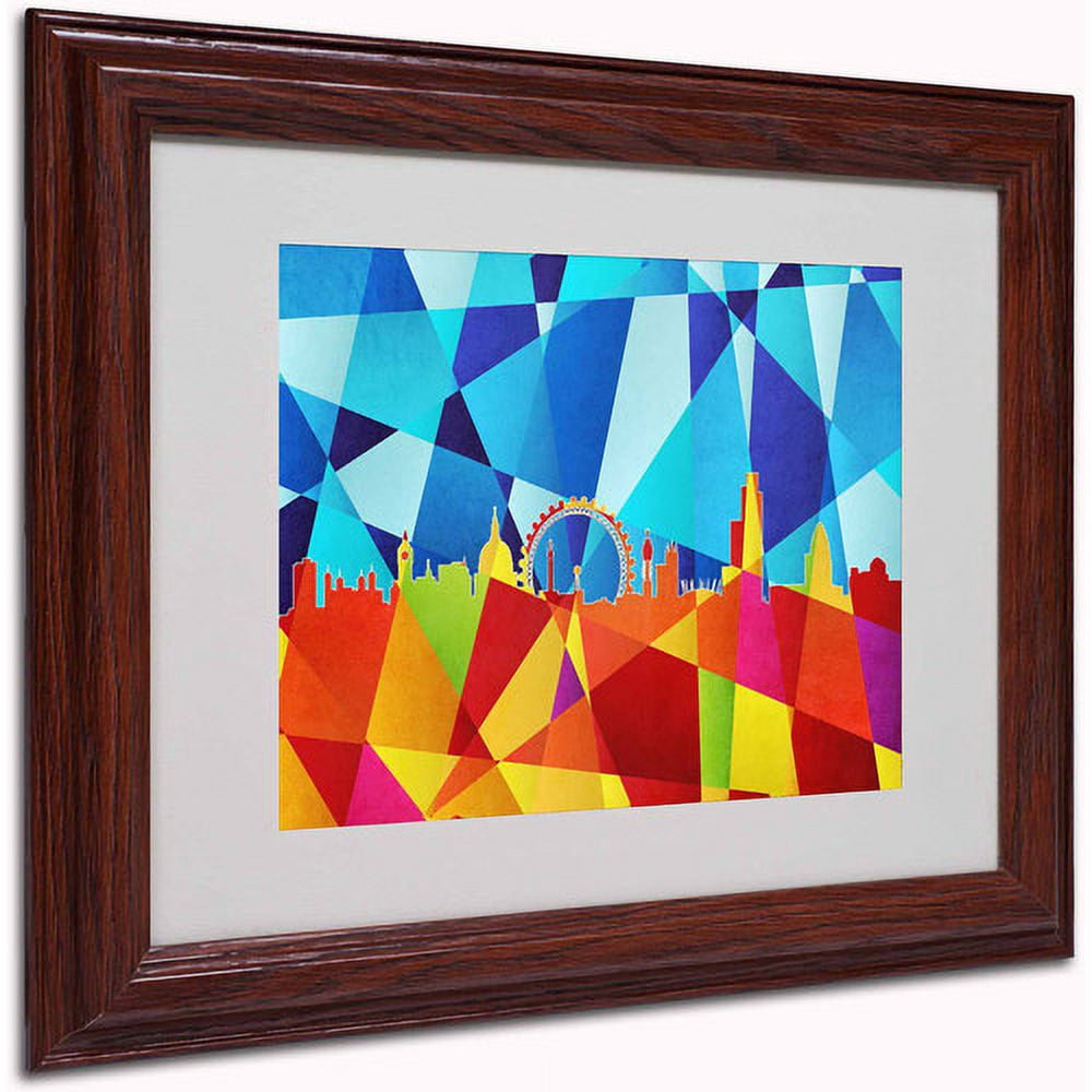 Trademark Fine Art "London England Skyline VIII" Canvas Art by Michael Tompsett, Wood Frame