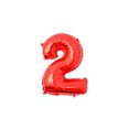 thumbnail image 3 of Bewildely 16 pulgadas Tamaño grande Oro Plata Rosa Oro Número Globo Cumpleaños Decoraciones para fiestas de bodas Globos de aluminio Niño Niño Juguete Kits de decoración para fiestas rojo dos Bewildely HA002665-32, 3 of 6