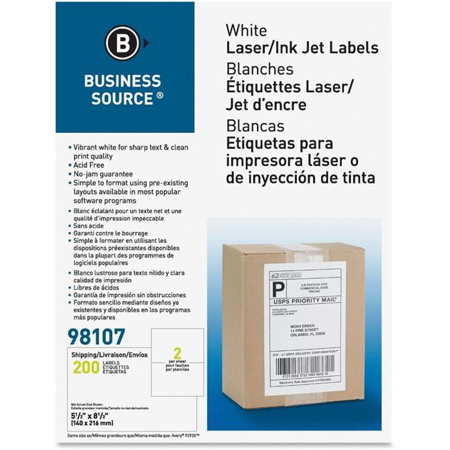 business source white laser labels 26120 business source white laser labels 26120