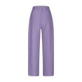 thumbnail image 5 of REALiKUN Linen Pants Women Cotton Linen Straight Leg Lightweight Pants Summer Pants, 5 of 6