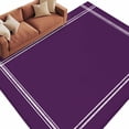 thumbnail image 2 of Pure Dark Purple Area Rug 5x7 FT, Non Slip Bedroom Throw Carpet, Simple Solid Color Washable Soft Floor Carpet Non-Shedding Rug for Dining Room Bedside Classroom Desk, 2 of 9