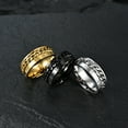 thumbnail image 3 of Anneau de Bande Relaxant Anti-Anxiété Chiffres Romains Acier Titane Chaîne Rotative Multifonction Fidget Spinner Anneaux Anillo-Argent 9, 3 of 6