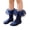 Navy, variant on Ruffle Ankle Socks for Girls with Pearl Double Lace Frilly Socks for Kids Stretchy Fit Princess Style Dress Socks