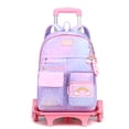 thumbnail image 1 of [Original] 2022 Nuevo Estilo Trolley Mochila Escolar Estudiante De Escuela Primaria Niñas 1-3-6 Grados Niños Carga-Reducción De La Columna Vertebral Princesa Fku, 1 of 4