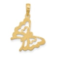 thumbnail image 4 of 14K Yellow Gold Polished Finish Fancy Butterfly Charm, 4 of 4