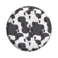 Spare Tire Cover Black And White Sheeps Waterproof Trailer Tire Covers 14''17'', Tough Tire