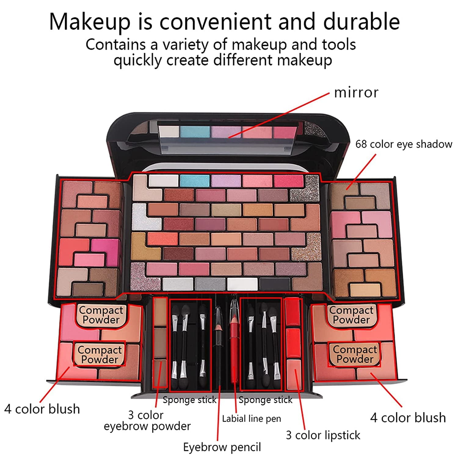 58 Colors Professional Makeup Kit for Women Full Kit,All in One