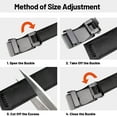 thumbnail image 7 of Maikun Men Belts Quick-Release Slide Black Belt Automatic Buckle for Waist Size 39.5-43.4", 7 of 7