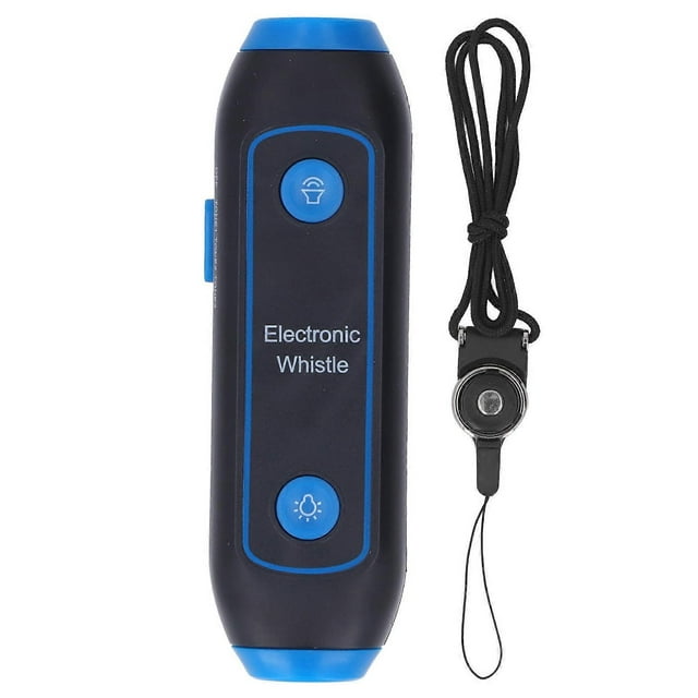Electronic Whistle 3 Tones 3 Volume Levels Noiseless with LED Light for Sports Training Blue
