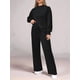 thumbnail image 4 of Traje de Dos Piezas para Mujer: Sudadera de Larga y Pantalón de Otoño. Traje Informal. Negro 4XL, 4 of 9