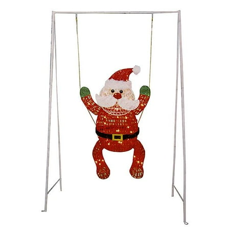 NorthLight 50 inch Swinging Baby Santa Claus Lighted Christmas Yard Art Decoration