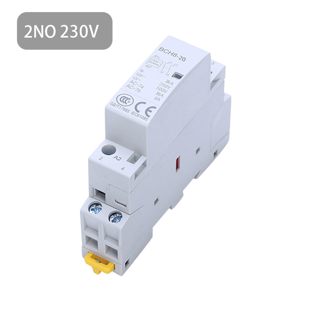 Details about   2 Pcs AC Modular Contactor 2P 20A 2NO 230V Household Contactor Din Rail Type 