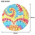 thumbnail image 6 of Colorful Tie Dye Pattern Round Tablecloth 60"x60",Wrinkle Wipeable Table Cloth for Kitchen Dining Room Picnic Patio Party, 6 of 6