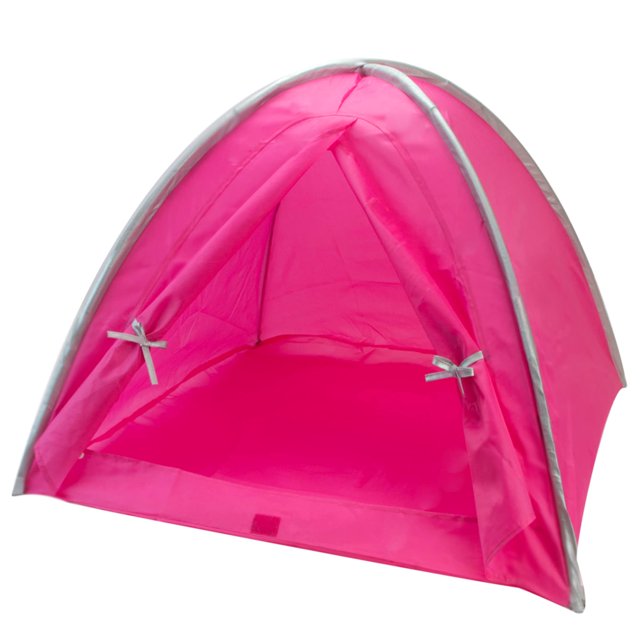 Sophia's 18 Doll Camping Tent with Storage Bag, Hot Pink and Silver
