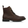 thumbnail image 2 of Polar Fox Knoxville MPX806068 Mens Casual Work Laced Classic Motorcycle Combat Zipper Boots, in Bourbon Dark Brown, Men's Size 12, 2 of 8