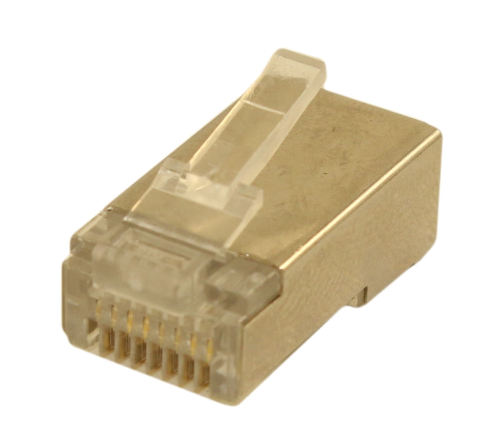 RJ45 Modular Plugs for CAT5E **SHIELDED** Wire, Pkg of 100 - Walmart.com
