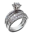 thumbnail image 2 of EGNMCR Diamond Ring Stainless Steel Inlaid With Diamond To Metabolism Drainage Ring Ring Ring, 2 of 7