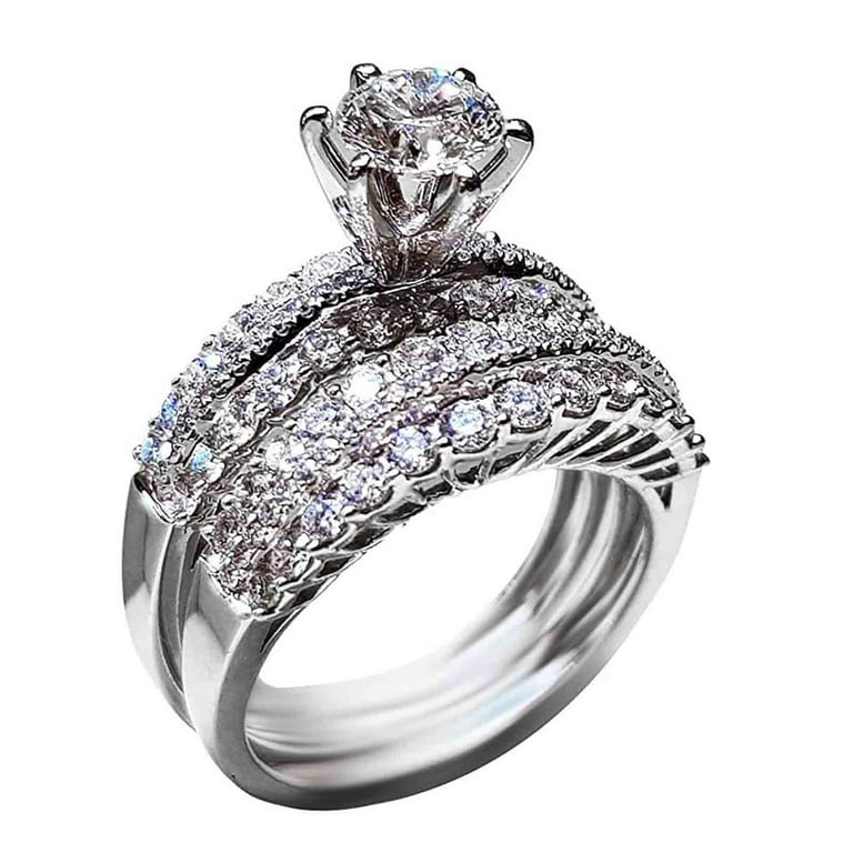 Clearance under 10 Cotonie Women s Zircon Diamond Ring Elegant