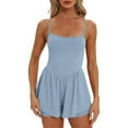 thumbnail image 7 of ZZwxWA Women's Summer Sleeveless Rompers Spaghetti Strap Double Lined Shorts Jumpsuit One Piece Outfits, 7 of 7