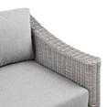 thumbnail image 5 of Sofa Corner Chair, Rattan, Wicker, Grey Gray, Modern Contemporary Urban Design, Outdoor Patio Balcony Cafe Bistro Garden Furniture Hotel Hospitality, 5 of 8
