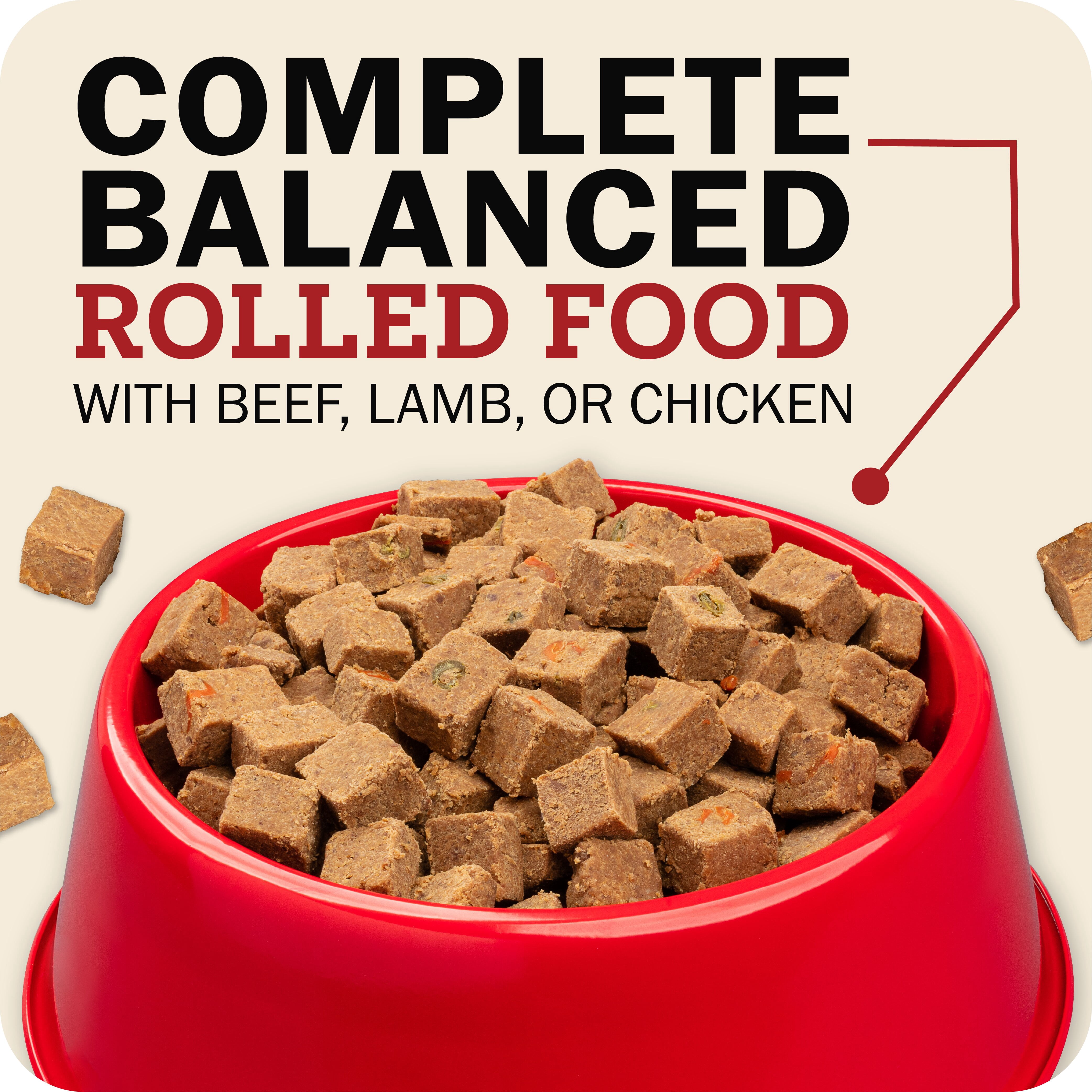 Redbarn Premium Rolled Dog Food, Semi-Moist, Beef Recipe, 4 lb. (8 Count)