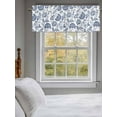 thumbnail image 3 of Vintage Floral Navy Blue Valances for Windows, Rod Pocket Kitchen Valance Curtains - Soft & Washable Small Window Treatment for Living Room,&nbsp;Bathroom, Farmhouse, 54x18inch, 3 of 9