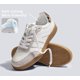 thumbnail image 3 of Zapatillas LUCKY STEP para mujer, clásicas, retro, suela de goma, piel blanco/beige, 3 of 8
