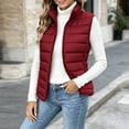 thumbnail image 4 of Diufon Winter Vest for Women Lightweight Stand Collar Zip Up Coat Sleeveless Warm Jacket with Pockets, 4 of 7