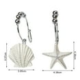 thumbnail image 5 of Seashell Shower Curtain Hooks,12 Pcs Double Roller Glide Rust-Resistant Stainless Steel Decorative Shower Curtain Rings for Bathroom, Baby Room, Bedroom, Living Room Decor, 5 of 6