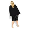 thumbnail image 4 of City Chic Women's Plus Size Emma V-neckline Cape-like Sleeves Jacket, 4 of 5