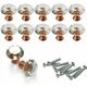 thumbnail image 1 of Tirador rosa de 10 x 30 mm para puertas y muebles, pomo para gabinete con detalles en oro rosa y diamantes brillantes, 1 of 4