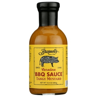 Pack of 6, Braswell Carolina Tangy Mustard BBQ Sauce, 13.5 oz