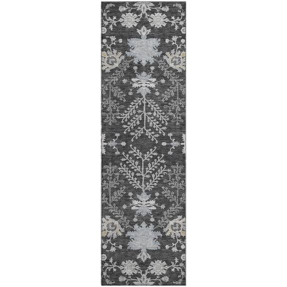 Dalyn Rugs Premium Machine Washable Mayfield AMF1156 Charcoal 2'3" x 7'6" Runner Rug
