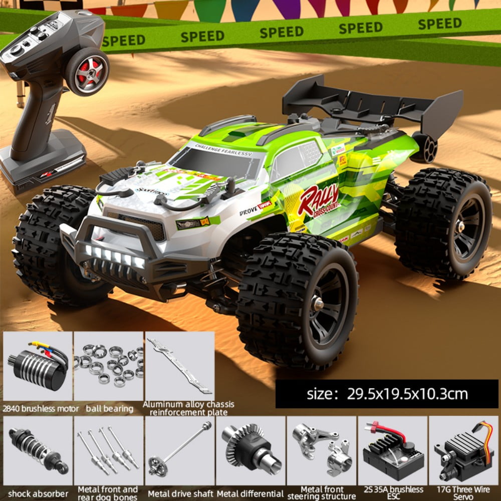 1/14 Scale RC Drift Car, 2.4GHz Brushless Remote Control Off-Road Truck with Full-Proportional Control, Double Wishbone Suspension, Shock Absorbers, 4WD All-Terrain RC Truck Model Toy Gift for Adults