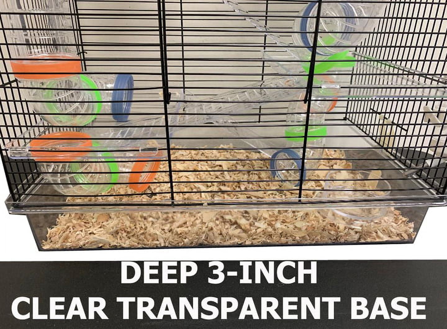 Large 5-Level Acrylic Hamster Palace With Top Story Play Zone Mouse Habitat Home Small Animal Critter Cage Set of Accessories Crossover Tube Tunnel Rodent Gerbil Mice
