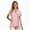 Pink, variant on Cdudpw Hanes Women's Scrubs Healthcare Top with Mandarin Collar, Moisture-Wicking Stretch Scrub Shirt(Pink,S)